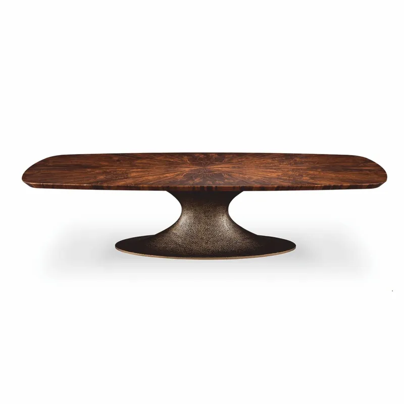 Neu Im Sortiment Casa Padrino luxury dining table brown / antique yellow gold 310 cm - Dining room furniture