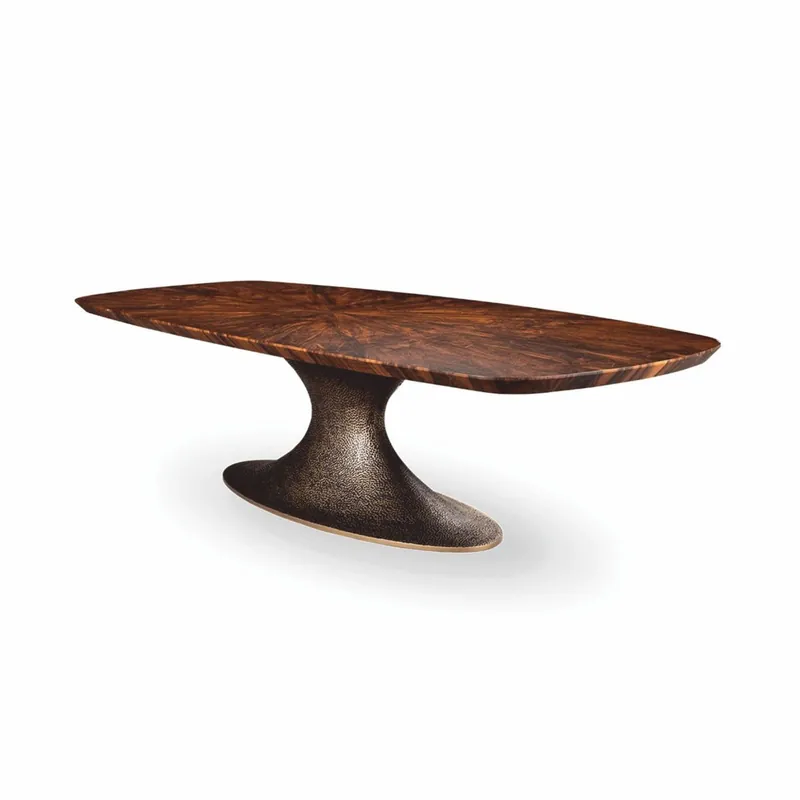 Casa Padrino luxury dining table brown / antique yellow gold 300 cm - Dining room furniture Echt