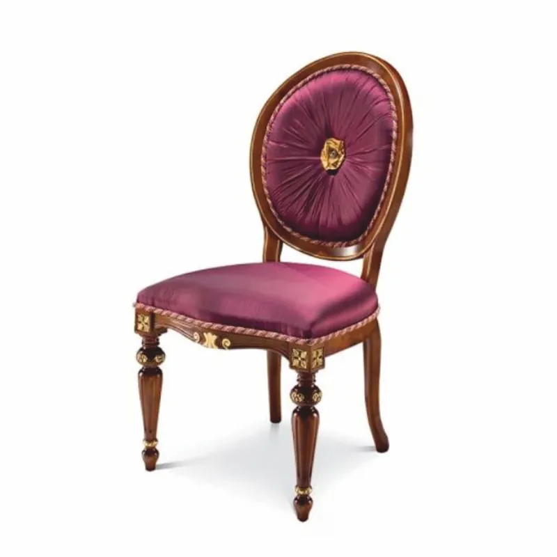 Casa Padrino Luxury Baroque Dining Room Chair Purple / Brown / Gold - Made in Italy Meistverkauft