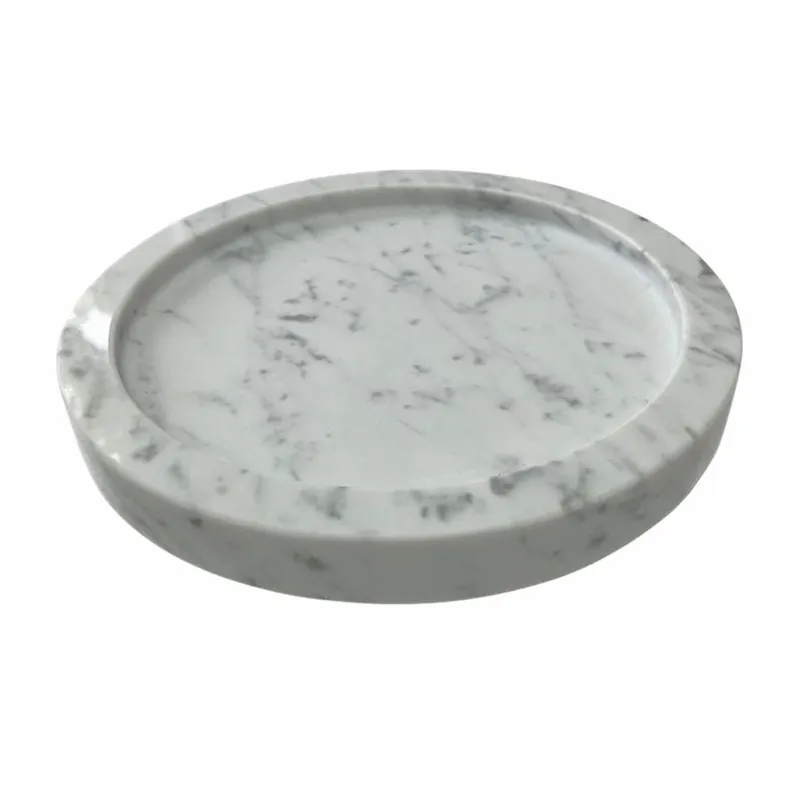 Markenware Casa Padrino luxury marble serving tray white Ø 24.5 cm - Gastronomy accessories