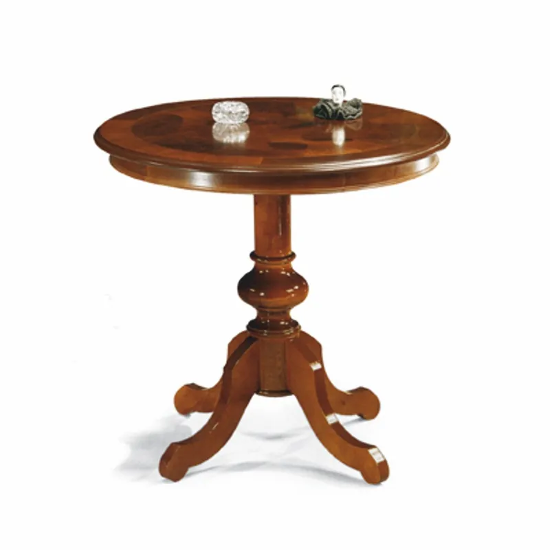 Neue Ware Casa Padrino luxury baroque dining table brown Ø 80 cm - Baroque furniture - Made in Italy