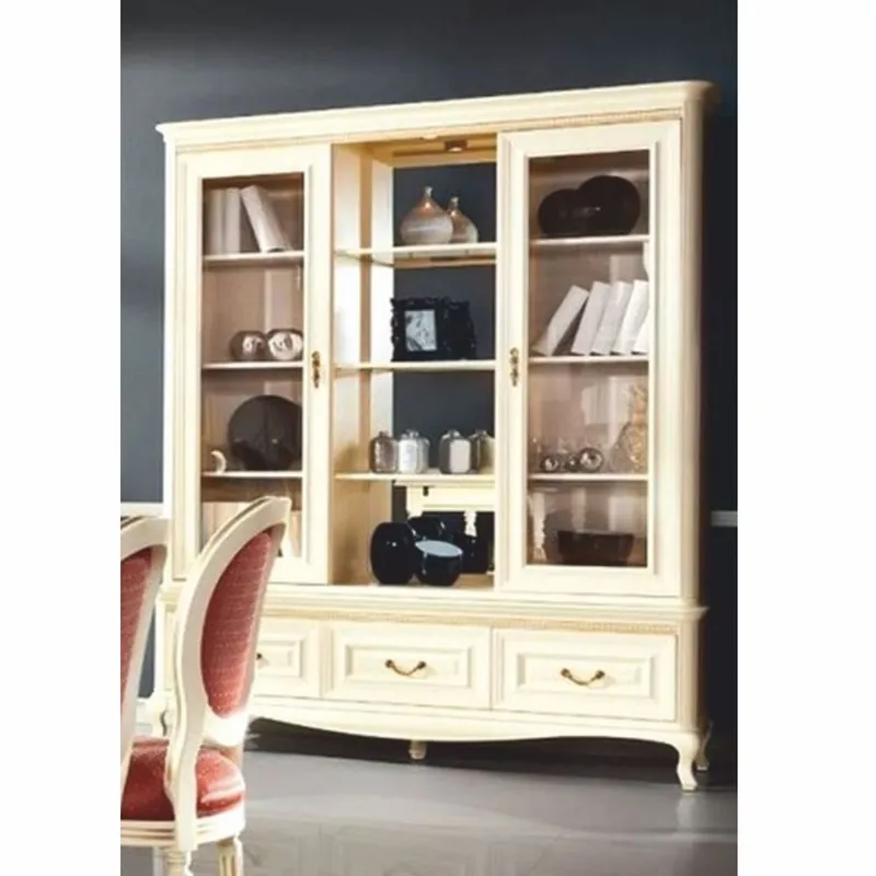 Online Kaufen Casa Padrino luxury baroque display cabinet cream / gold 166.1 x H. 206.6 cm - Baroque furniture