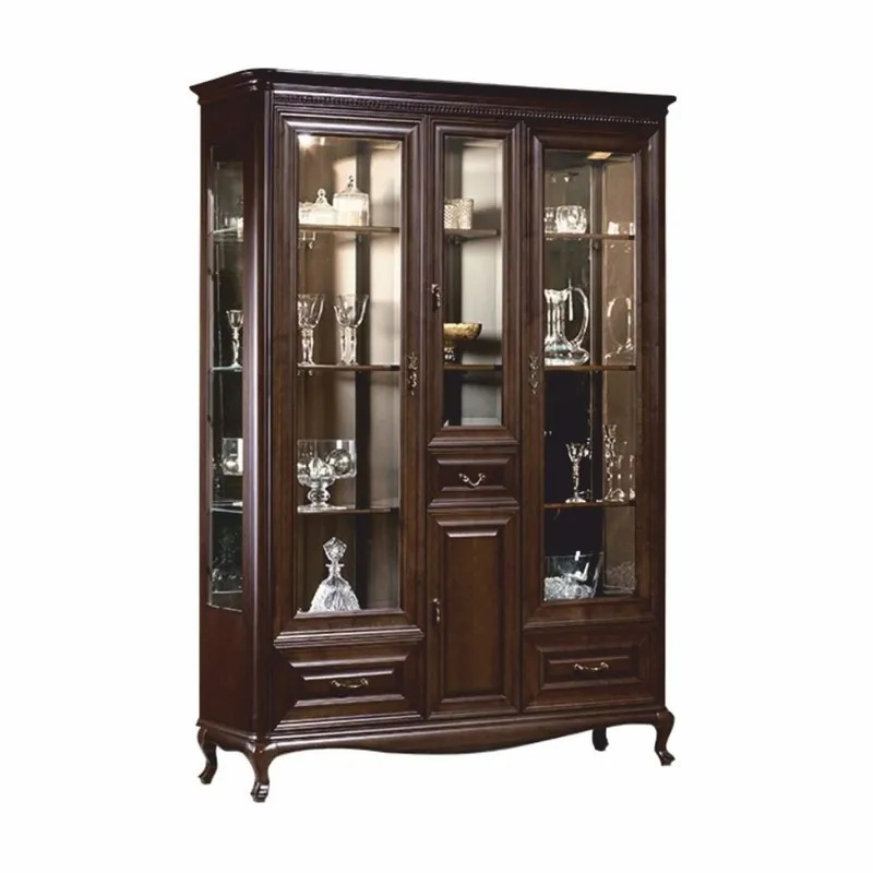 Casa Padrino luxury baroque display cabinet dark brown 149.5 x H. 206.6 cm - Baroque furniture Mega-Angebot
