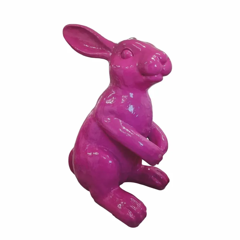 Casa Padrino XXL decorative sculpture rabbit / easter bunny purple 230 cm - Huge garden figure Sale