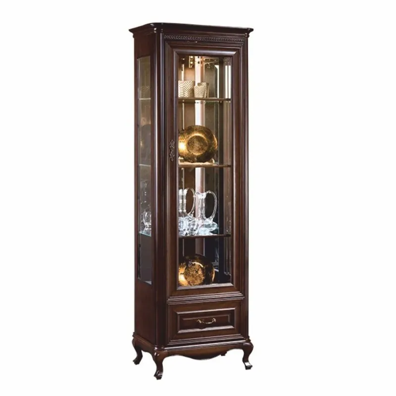 Sofort Bestellen Casa Padrino luxury baroque display cabinet dark brown 66.2 x H. 206.6 cm - Baroque furniture