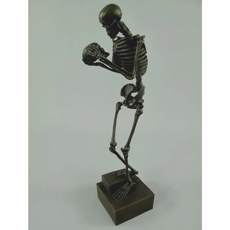 Must-Have Casa Padrino bronze decorative sculpture skeleton H. 31 cm - Decorative accessories