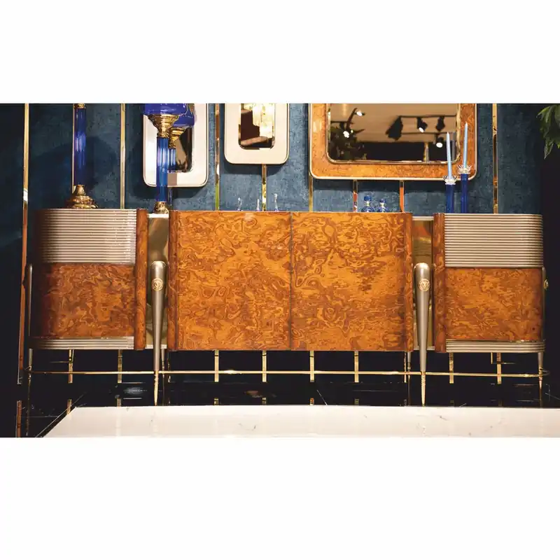Casa Padrino luxury sideboard with 4 doors brown / gray / gold 251.5 cm - Luxury furniture Sofort Bestellen