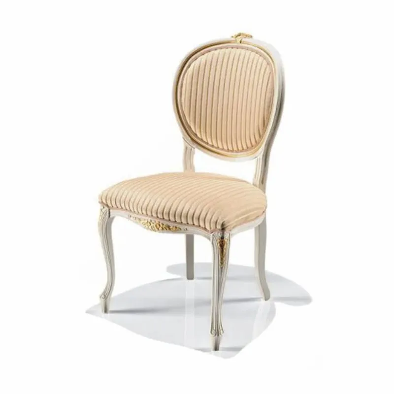 Casa Padrino Luxury Baroque Dining Room Chair Beige / Ivory / Gold - Baroque Furniture - Made in Italy Letzte Chance