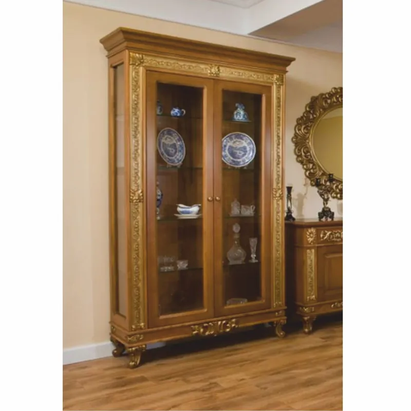 Ausverkauf Casa Padrino luxury baroque display cabinet brown / gold 122.5 x H. 218.5 cm - Baroque furniture