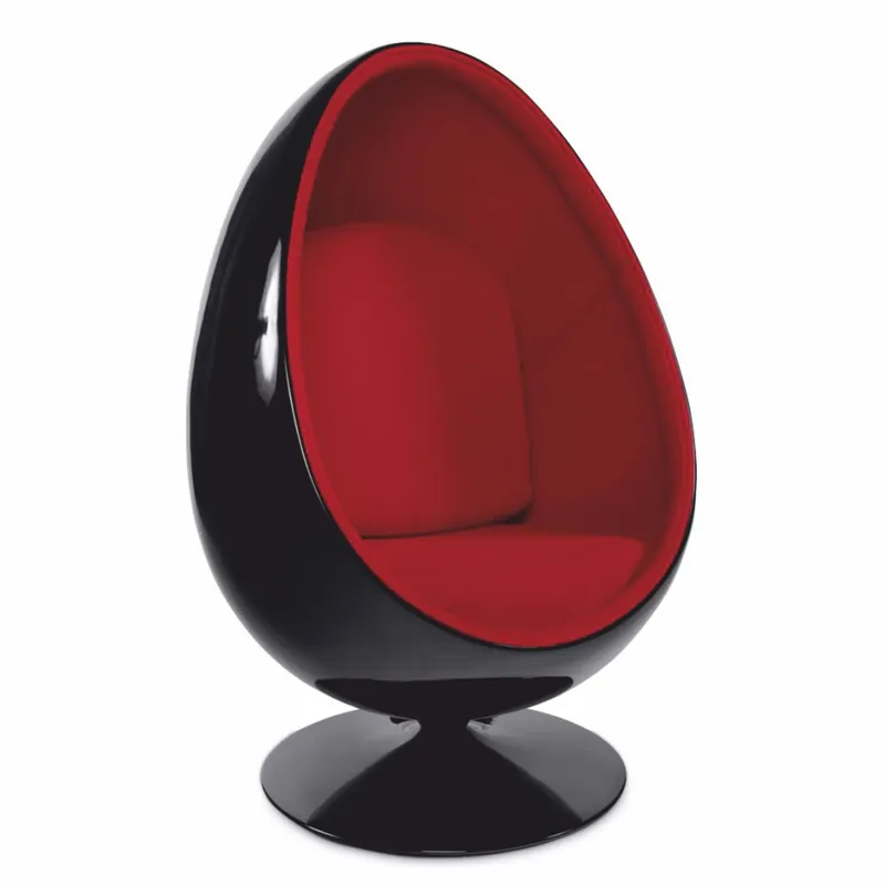 Casa Padrino luxury swivel armchair black / red H. 133 cm - Luxury furniture Versand Am Gleichen Tag