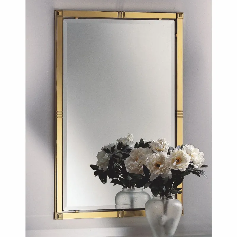 Casa Padrino luxury mirror shiny brass / satin brass H. 100 cm - Made in Italy Bestseller