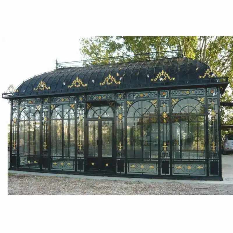 Casa Padrino Art Nouveau garden house black / gold 856 x 456 x H. 516 cm Günstig