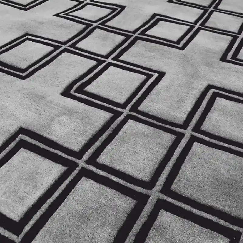 Versand Am Gleichen Tag Casa Padrino luxury wool carpet gray / black 200 x 290 cm - Luxury quality