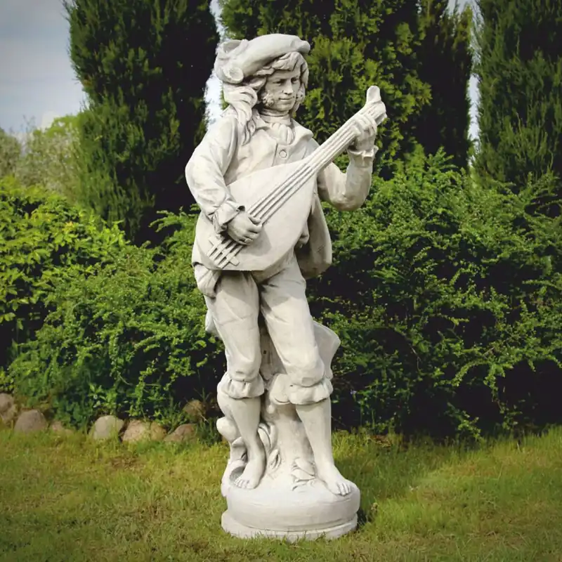 Top-Angebot Casa Padrino Art Nouveau Garden Decorative Stone Sculpture Man Gray H. 185 cm
