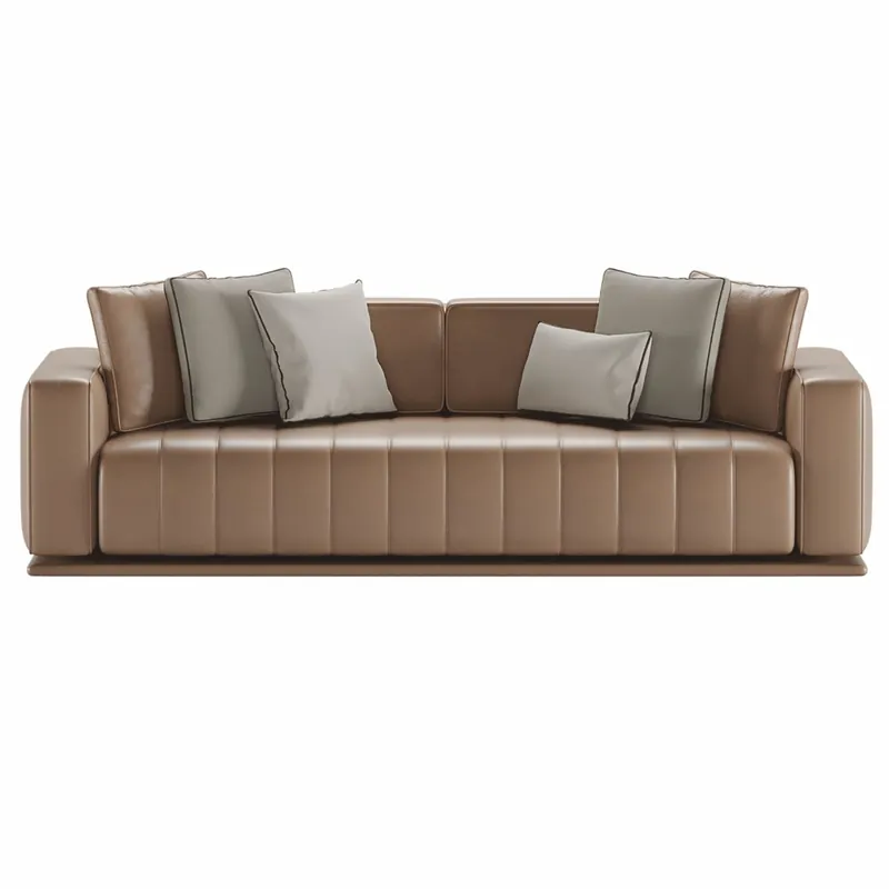 Sonderaktion Casa Padrino Luxury Faux Leather Sofa Brown 265 cm - Hotel & Living Room Furniture
