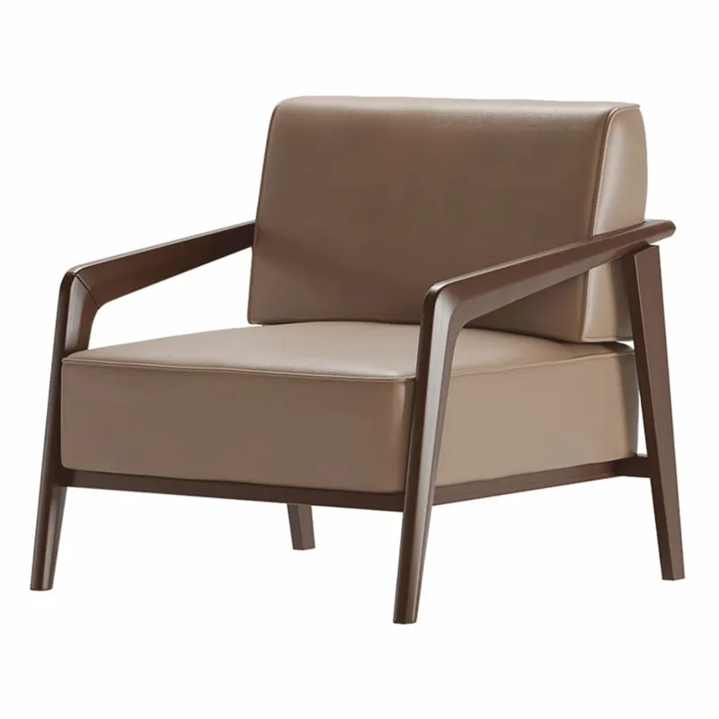 Bestpreis Casa Padrino Luxury Hotel & Living Room Faux Leather Armchair Brown / Dark Brown - Luxury Furniture