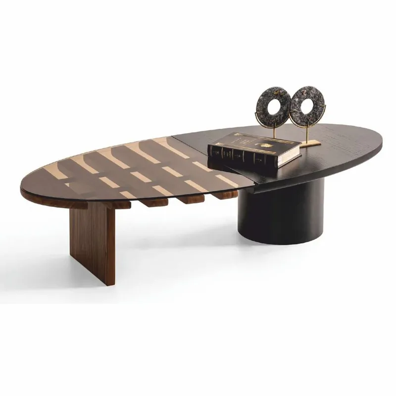 Casa Padrino Luxury Coffee Table with Glass Top Dark Brown / Brown 150 cm - Living Room Furniture Saisonangebot