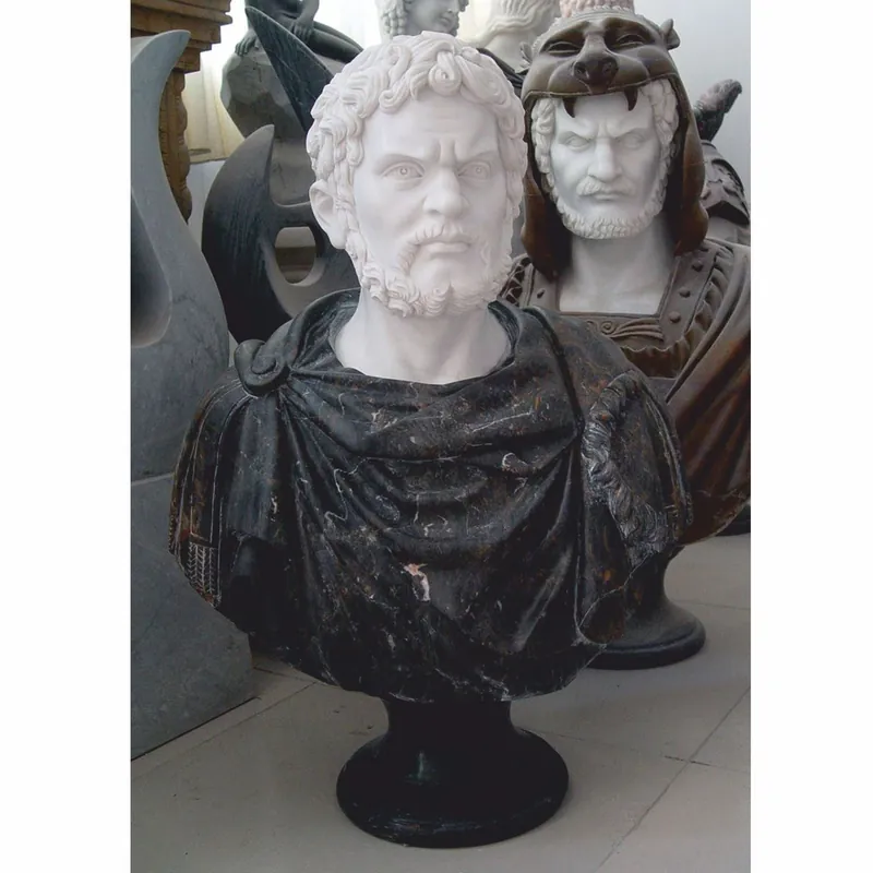 Online Kaufen Casa Padrino luxury antique style marble bust roman white / black H. 80 cm - Decorative Sculpture