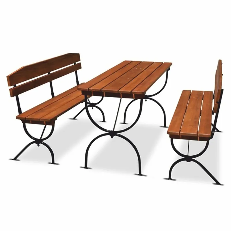 Mega-Angebot Casa Padrino Garden Furniture Set Brown / Black 180 cm - Beer Garden Furniture Set