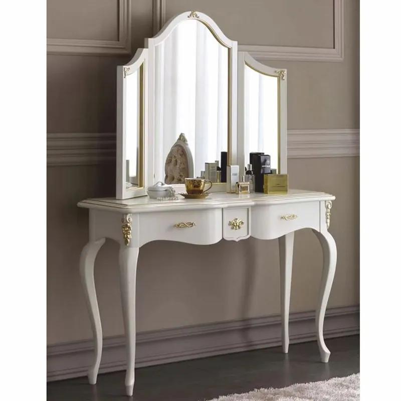 Geprüft Casa Padrino Luxury Baroque Console with Mirror White / Gold - Made in Italy