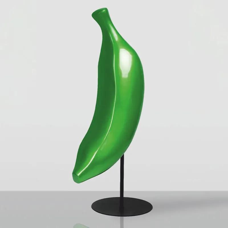 Casa Padrino XXL Decorative Banana with Stand Green / Black H. 112 cm - Living Room & Garden Decoration Aktuell