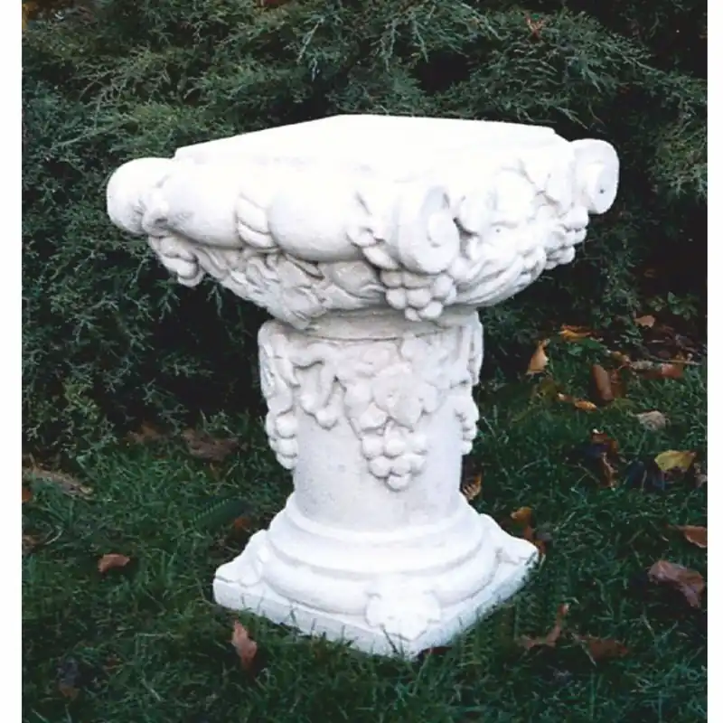 Preisknaller Casa Padrino Baroque Garden Decoration Stone Column White H. 47 cm - Garden Accessories