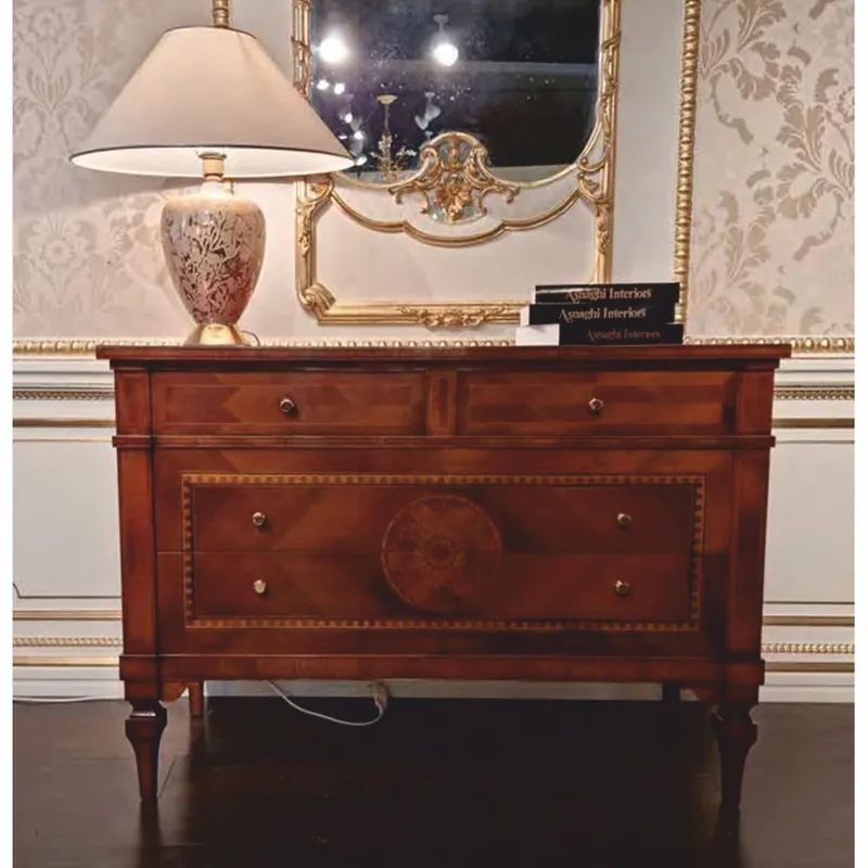 Solange Der Vorrat Reicht Casa Padrino luxury baroque chest of drawers with 4 drawers brown 127 cm - Made in Italy
