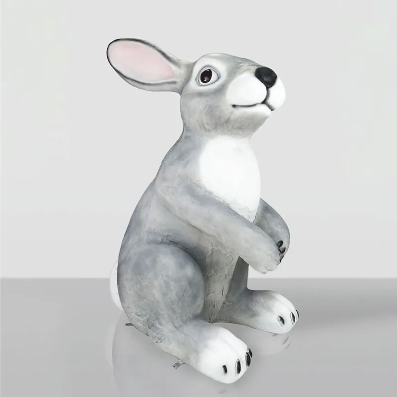 Must-Have Casa Padrino XXL decorative sculpture rabbit gray / white H. 240 cm - Huge garden figure