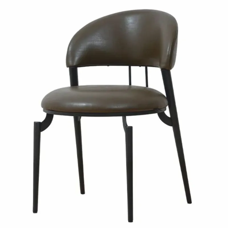 Schnäppchen Casa Padrino Luxury Faux Leather Dining Chair Dark Gray / Black - Dining Room Furniture