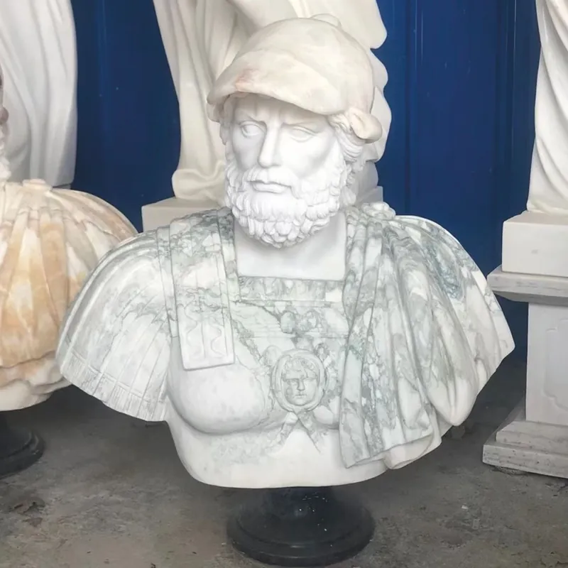 Top-Angebot Casa Padrino luxury antique style marble bust roman white / green / black - Garden decoration