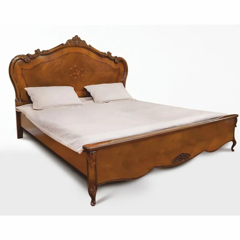 Casa Padrino Luxury Baroque Double Bed Brown - Handmade Baroque Style Bedroom Furniture Top-Preis