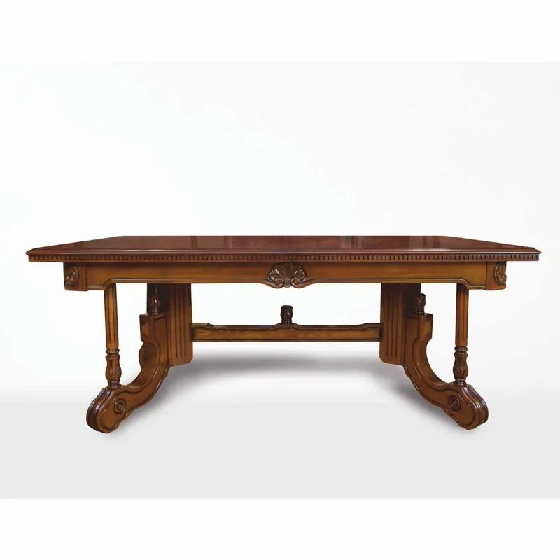 Casa Padrino Luxury Baroque Dining Table Dark Brown / Brown 200-276 cm - Baroque Furniture Neuheit