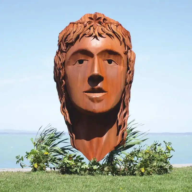 Top-Preis Casa Padrino XXL Garden Decoration Steel Sculpture Woman's Head Rust H. 215 cm