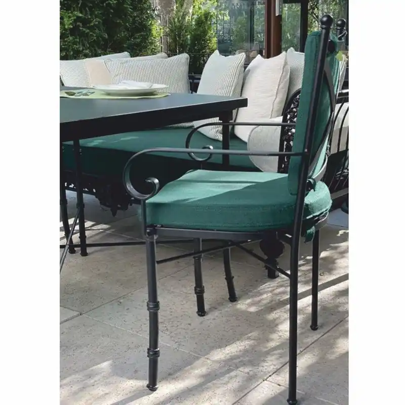 Casa Padrino luxury Art Nouveau wrought iron garden chair black / green - Hotel & garden furniture Neue Ware