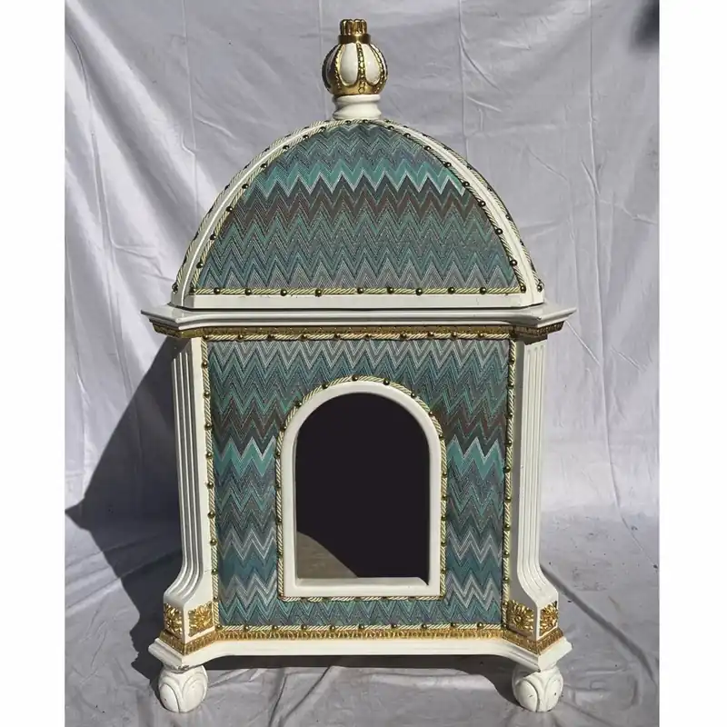 Pompöös by Casa Padrino Baroque Cat House Green / White / Gold - designed by Harald Glööckler Angebot