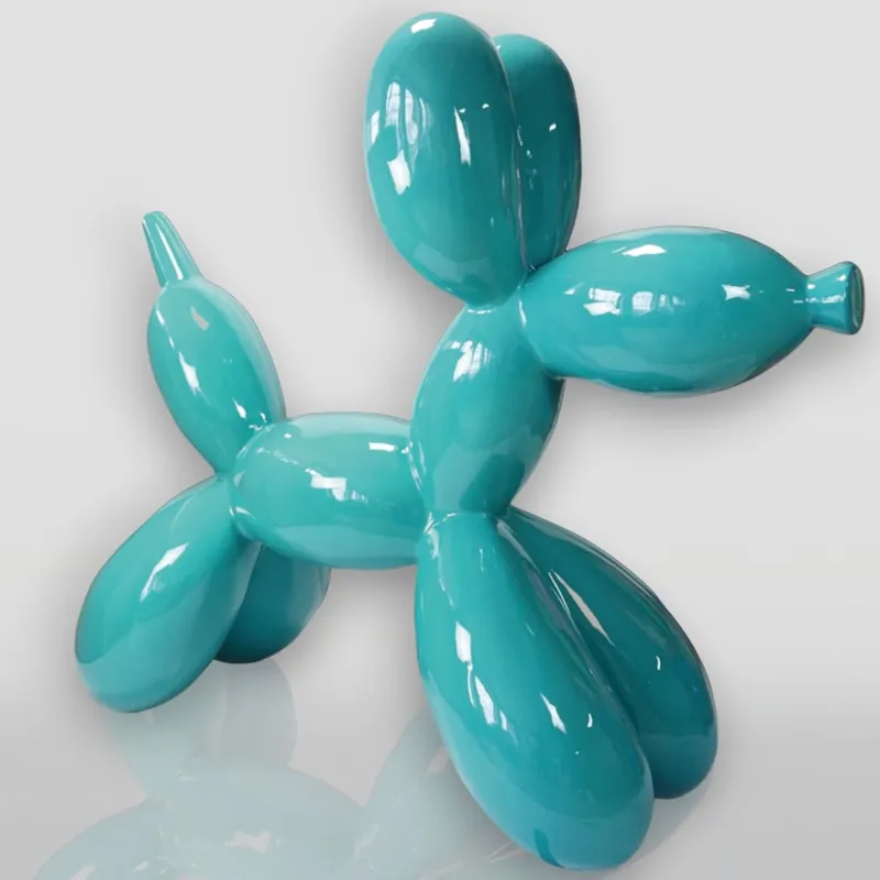 Casa Padrino XXL Decorative Sculpture Balloon Dog Turquoise 210 cm - Huge Garden Figurine Highlight