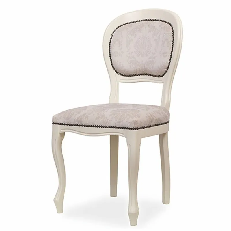 Casa Padrino Luxury Baroque Dining Room Chair Gray / Cream H. 101 cm - Dining Room Furniture Aktuell