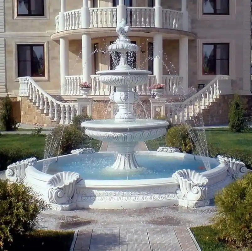 Wochenendangebot Casa Padrino Baroque Fountain White Ø 400 x H. 280 cm - Baroque Garden Decoration