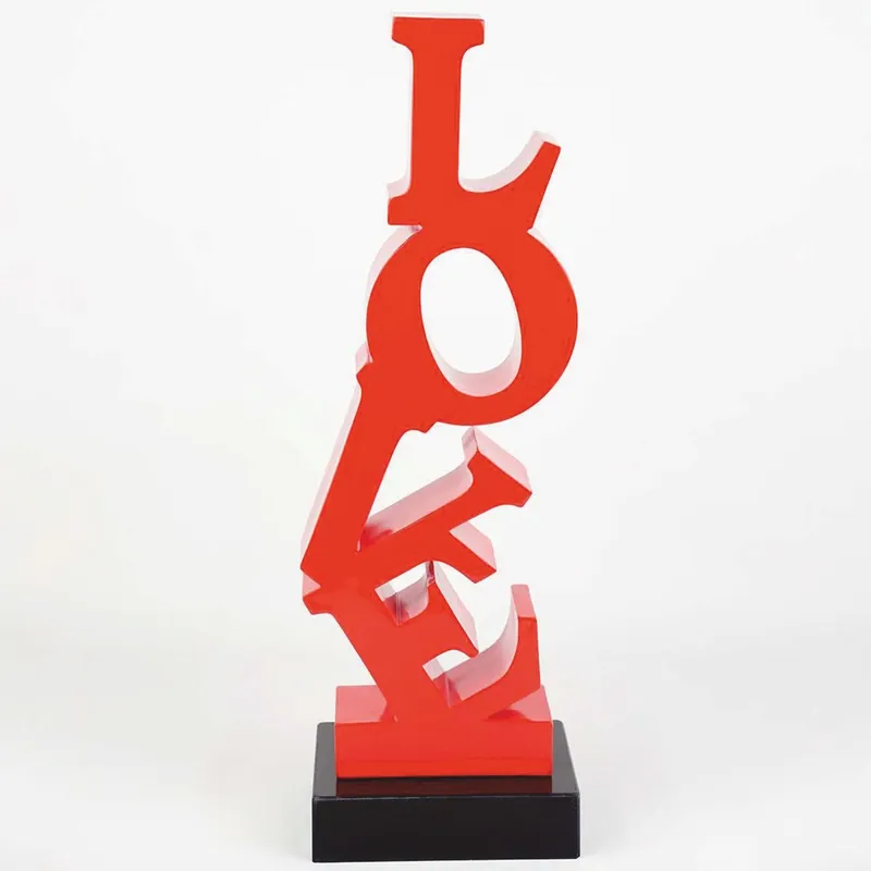 Super-Preis Casa Padrino Decorative Love Sculpture Red / Black H. 60 cm - Living Room & Desk Decoration
