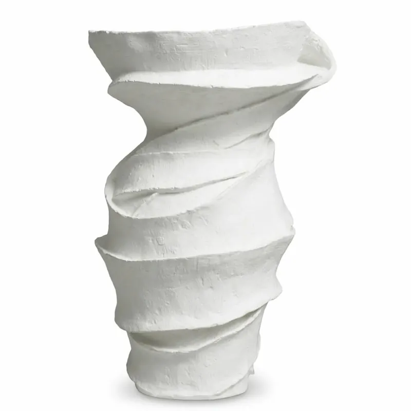 Casa Padrino Luxury Fiberglass Flower Pot Matte White H. 59 cm - Luxury Quality Preiswert
