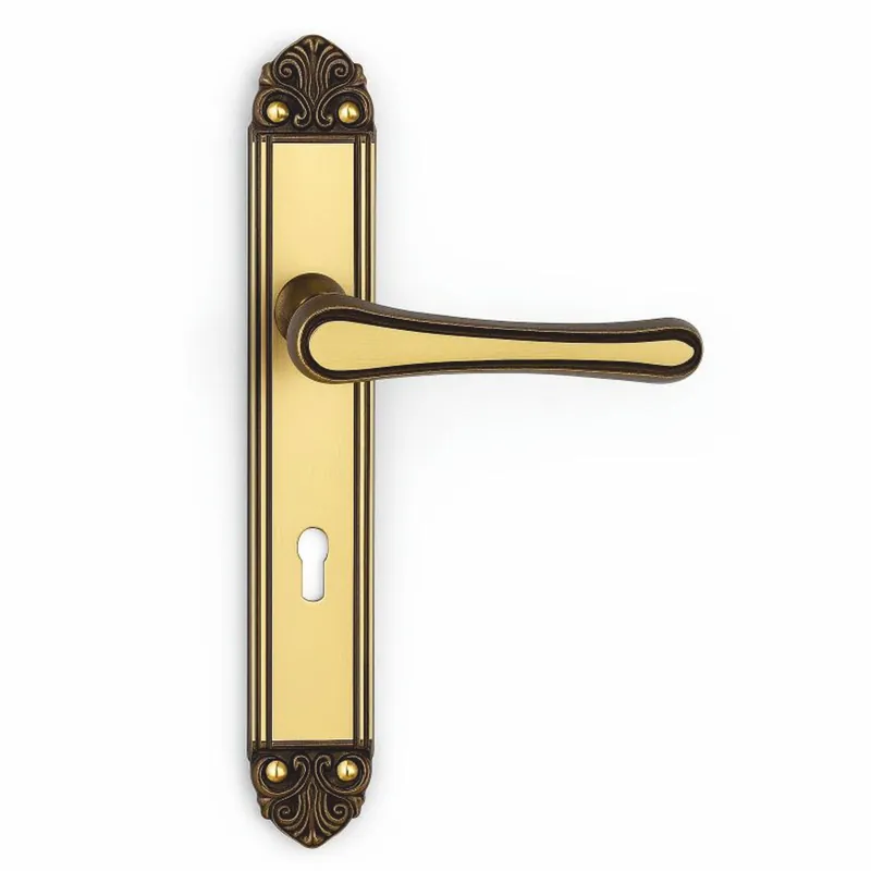 Neu Im Sortiment Casa Padrino Art Nouveau Door Handle Set Brass with Patina H. 25.2 cm