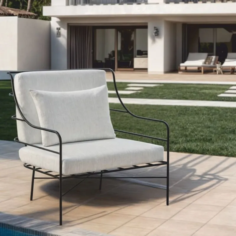 Casa Padrino Luxury Hotel & Garden Armchair Black / Gray - Wrought Iron Furniture Günstig