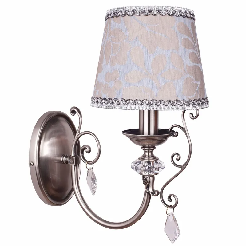 Casa Padrino Luxury Baroque Crystal Wall Light Silver / Beige H. 35 cm - Baroque Lighting Expressversand