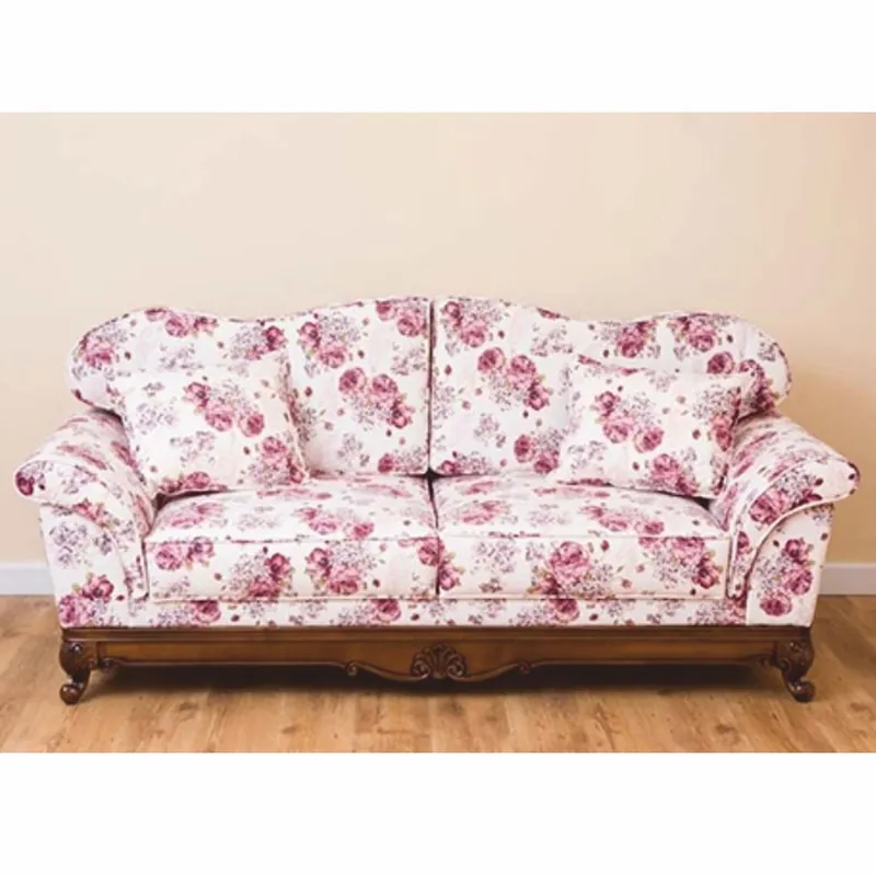 Neue Kollektion Casa Padrino Luxury Baroque Sofa White / Pink / Brown 210 cm - Baroque Living Room Furniture
