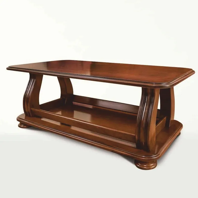 Zertifiziert Casa Padrino Luxury Baroque Solid Wood Coffee Table Brown 120 cm - Baroque Furniture