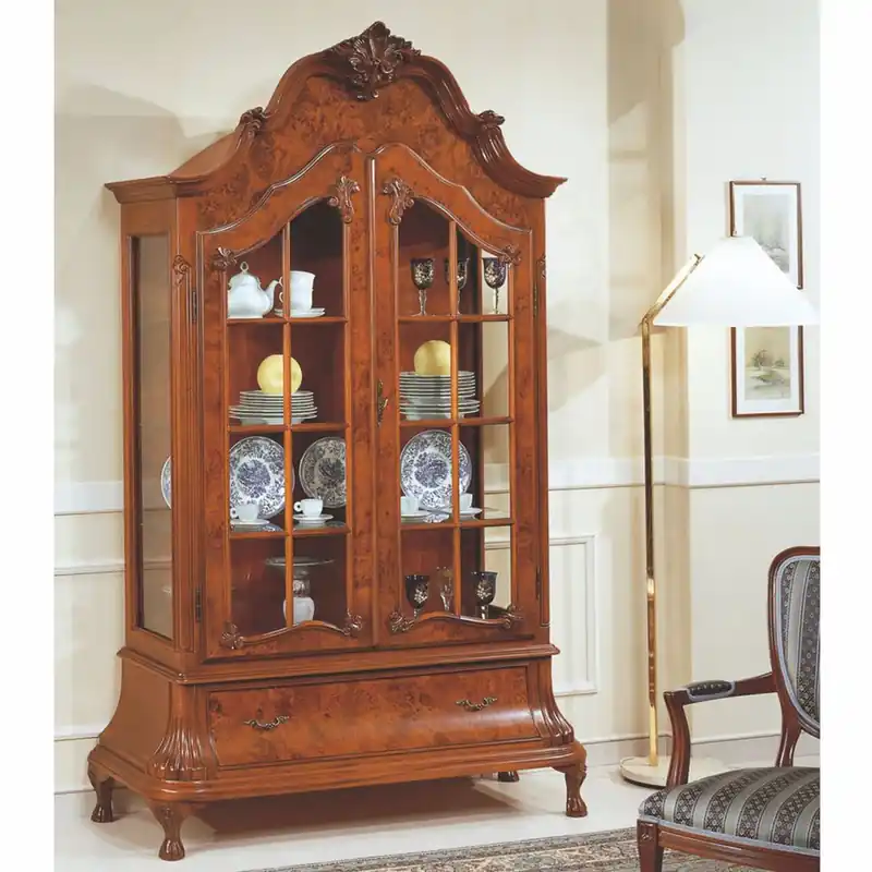 Bestseller Casa Padrino Luxury Baroque Display Cabinet Brown H. 225 cm - Baroque Furniture - Made in Italy