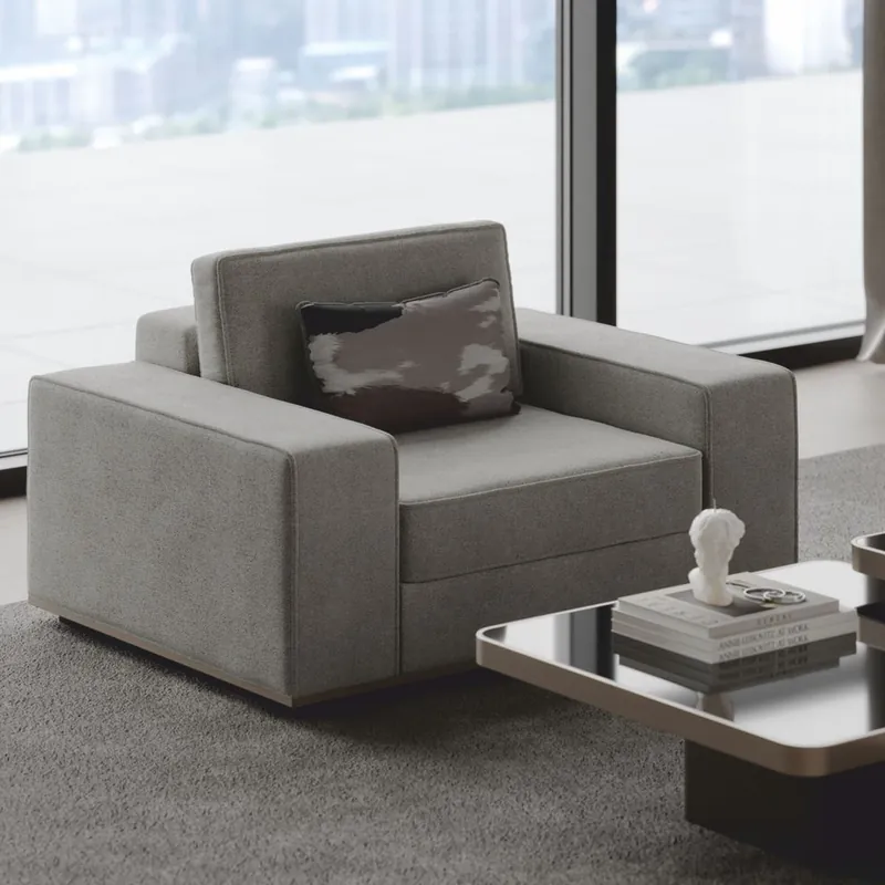 Casa Padrino poltrona di lusso grigio 115 cm - Mobili per soggiorno e hotel Preisreduziert