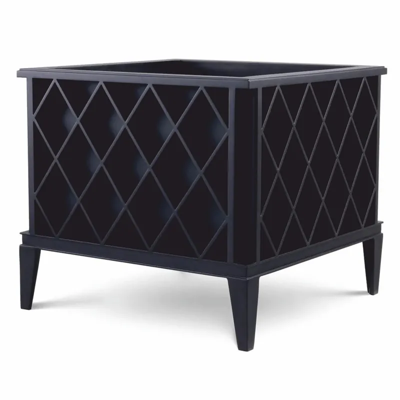 Casa Padrino vaso da fiori di lusso nero 76 x 76 x A. 69 cm - Decorazione da giardino Letzte Chance