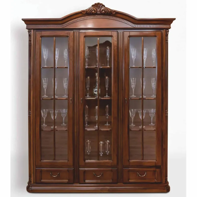 Casa Padrino vetrina barocco di lusso marrone scuro 178 x A. 220 cm - Mobili barocchi Neu Im Sortiment