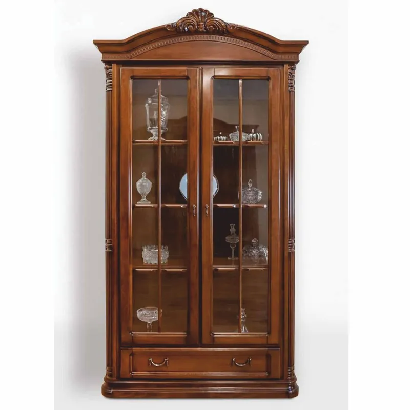 Casa Padrino vetrina barocco di lusso marrone scuro 122,7 x A. 220 cm - Mobili barocchi Garantierte Lieferung